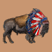 American Bison With Indian Headdress Heavyweight Hoodie | Teevron