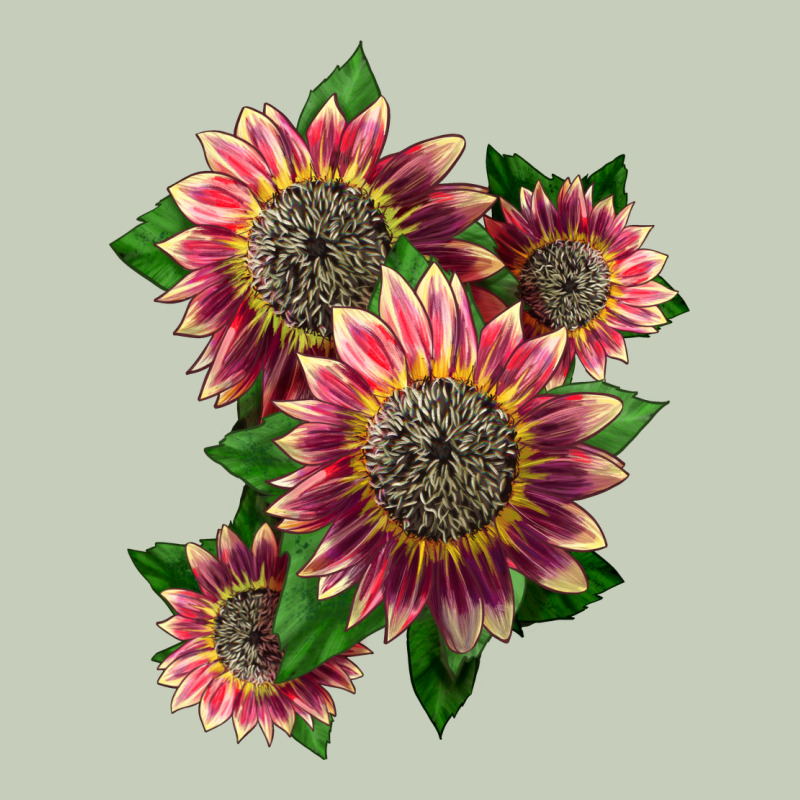 4 Crimson Blaze Sunflower Long Sleeve Tee by LillyAllenDesigns | Teevron
