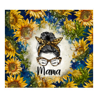 Sunflowers Messy Bun Mama Premium Hoodie | Teevron