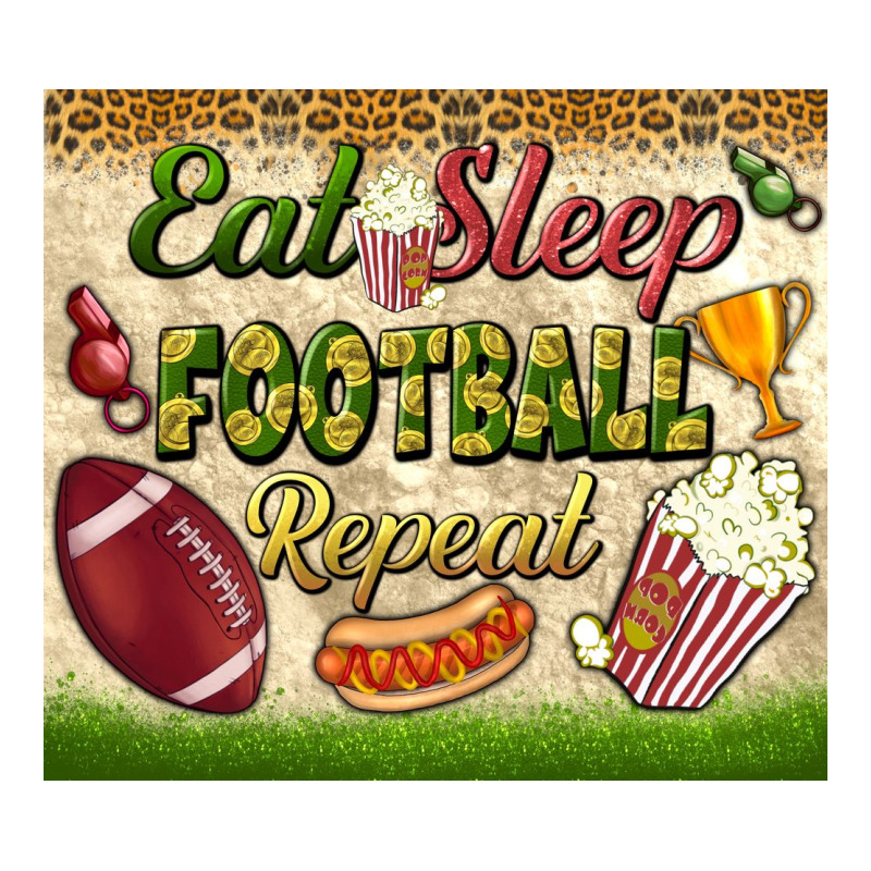 Eat Sleep Football Repeat Tumbler Premium Tee by BundleAndBundleShop | Teevron