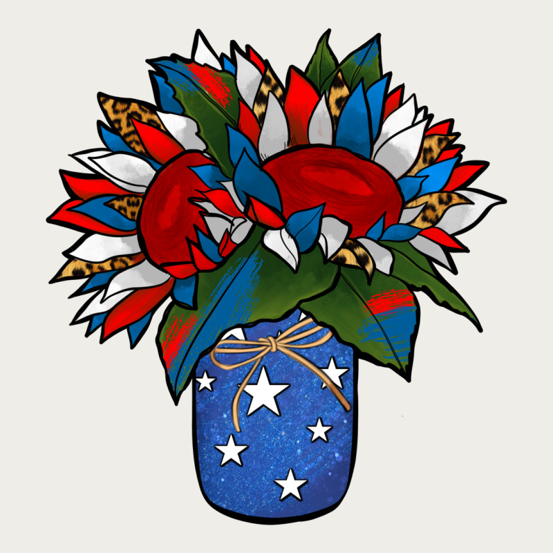 Patriotic Sunflower In A Jar Zipper Hoodie by Jasminsmagicworld | Teevron