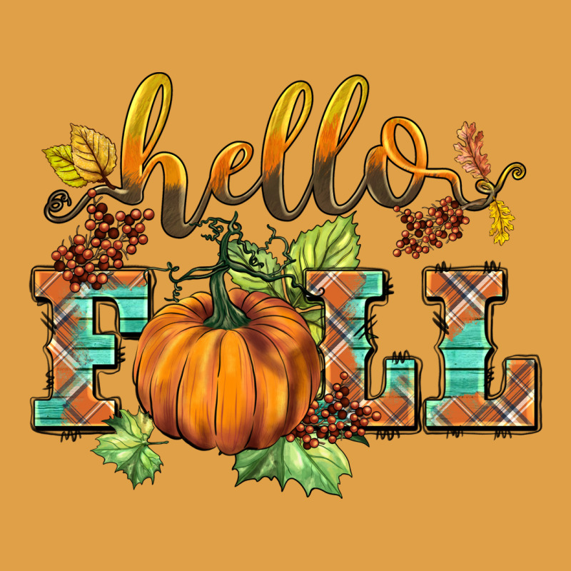 Hello Fall Pumpkin Premium Hoodie by BarkalooDesign | Teevron