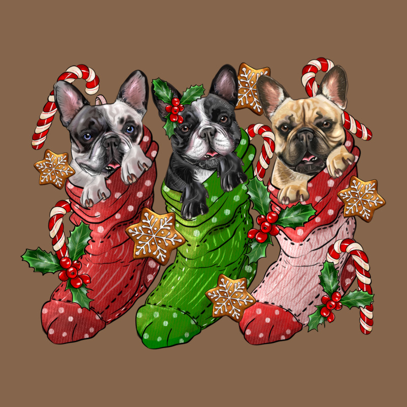 French Bulldog With Christmas Socks Premium Tee by FaDigitalArtStudio | Teevron