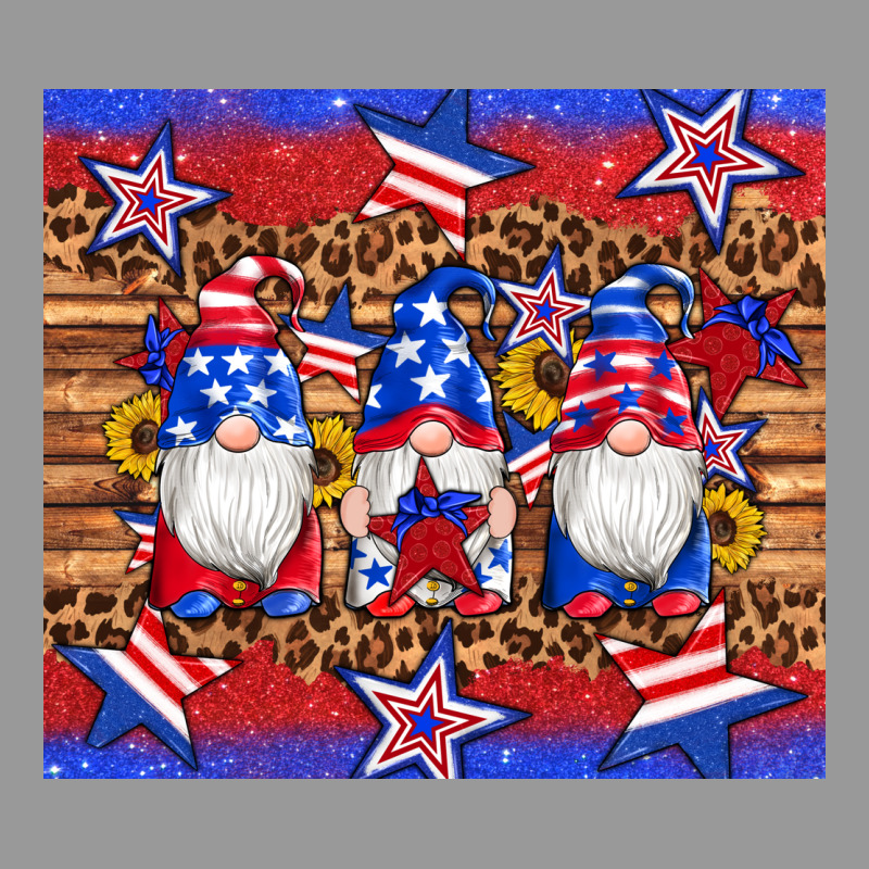 American Flag Gnomes Star Leopard Glitter Tumbler Vintage Hoodie by Artiststas | Teevron