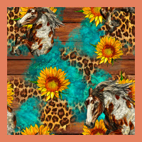 Western Horse And Sunflower Seamless Pattern Classic Tee | Teevron