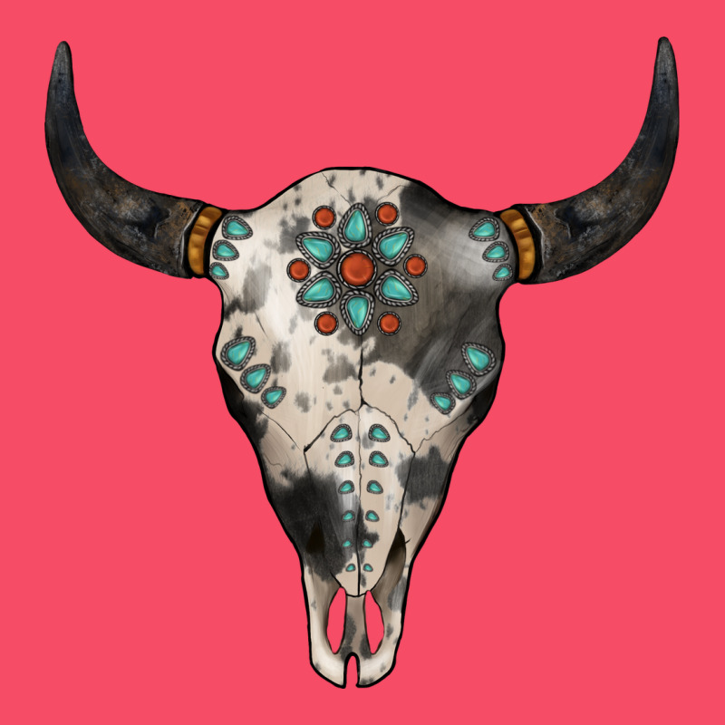 Cowhide Bull Skull Premium Sweatshirt by Jasminsmagicworld | Teevron
