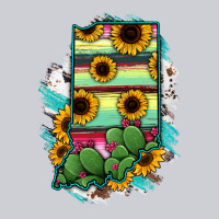 Indiana Map Sunflower Cactus Serape Heavyweight Sweatshirt | Teevron