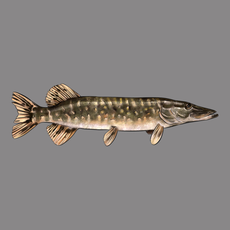 Northern Pike Fish Illustrations Vintage Tee by LillyAllenDesigns | Teevron