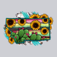 Montana Map Sunflower Cactus Serape Heavyweight Sweatshirt | Teevron