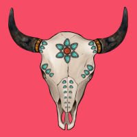 Turquoise Bull Skull Premium Sweatshirt | Teevron