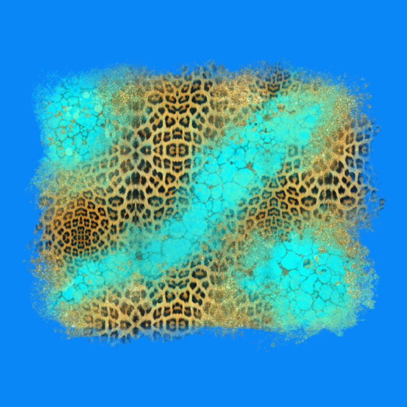 Turquoise Leopard Background Zipper Hoodie by Jasminsmagicworld | Teevron