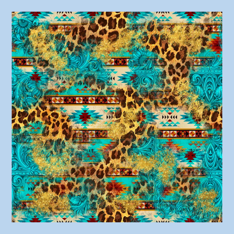 Western Aztec Leopard Glitter Seamless Pattern Classic Tee by FaDigitalArtStudio | Teevron