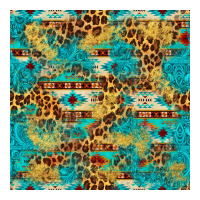 western aztec leopard glitter seamless pattern | Teevron