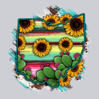 Ohio Map Sunflower Cactus Serape Heavyweight Sweatshirt | Teevron