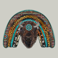Western Rainbow With Bison Heavyweight Hoodie | Teevron