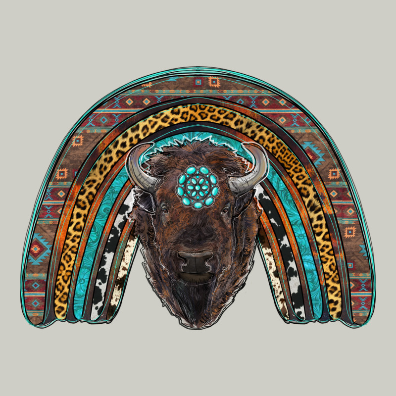 Western Rainbow With Bison Heavyweight Hoodie by RanaPortraitStore | Teevron