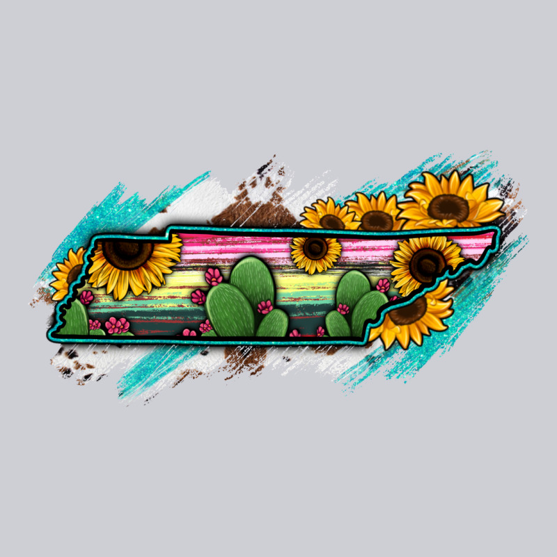 Tennessee Map Sunflower Cactus Serape Heavyweight Sweatshirt by RanaPortraitStore | Teevron