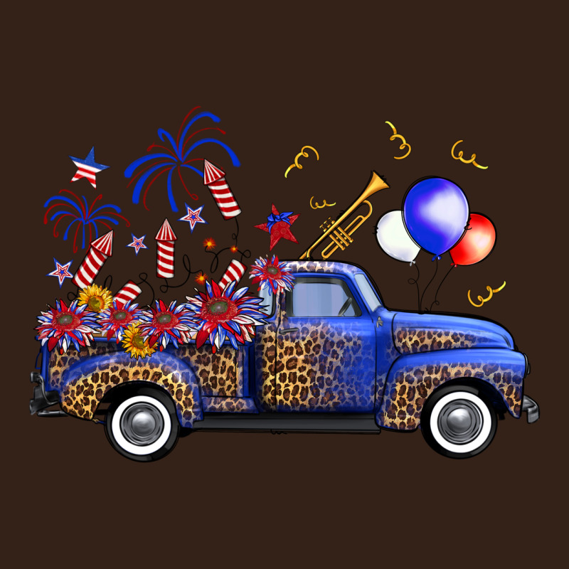 Western Truck Fourth Of July Heavy Core Tee by FaDigitalArtStudio | Teevron