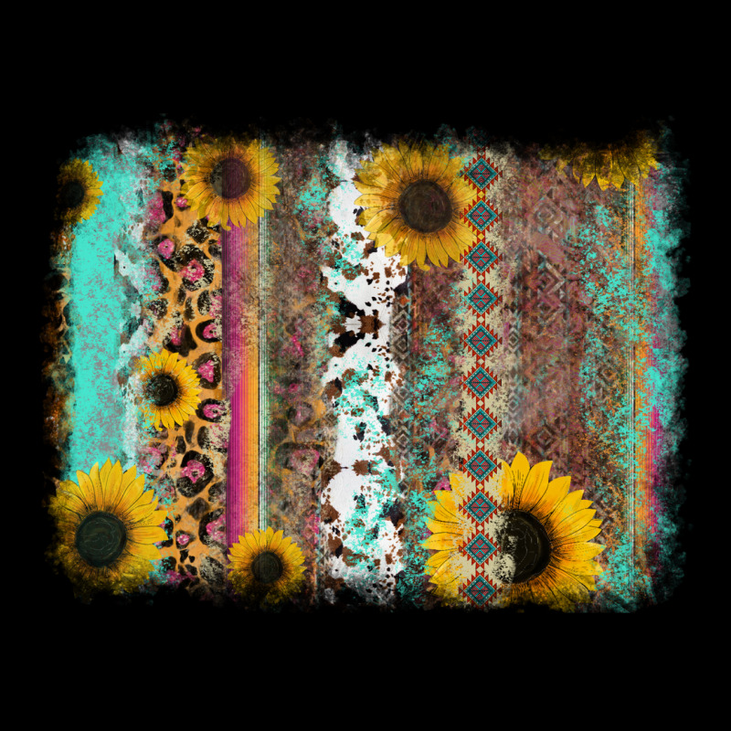 Aztec Leopard Turquoise Sunflower Background Urban Hoodie by RanaPortraitStore | Teevron