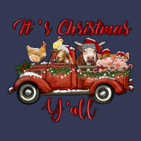 It's Christmas Y'all Truck With Farm Animals Heavyweight Hoodie | Teevron