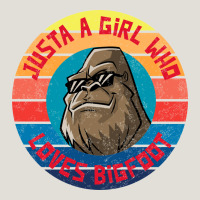 Retro Sunset Just A Girl Who Loves Bigfoot Heavy Core Tee | Teevron