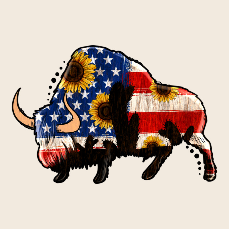 American Flag Bison Zipper Hoodie by Jasminsmagicworld | Teevron