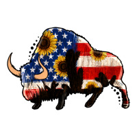 american flag bison | Teevron