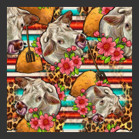 western cow with hay and flowers seamless pattern | Teevron