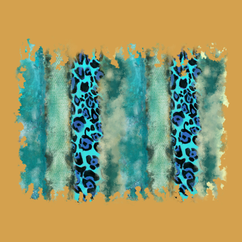 Turquoise Leopard Watercolor Brushstroke Background Urban Hoodie by RanaPortraitStore | Teevron