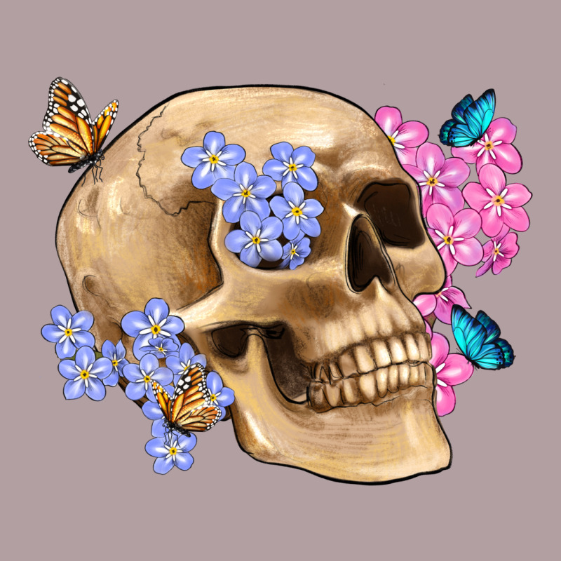 Skull Flora Butterfly Vintage Hoodie by Artiststas | Teevron