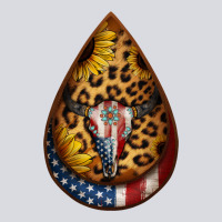 American Sunflower Bullskull Teardrop Earrings Zipper Hoodie | Teevron