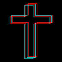 A Neon Christian Cross Heavy Core Tee | Teevron