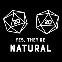 Yes They're Natural 20 Dice Funny Rpg Gamer Heavy Core Tee | Teevron
