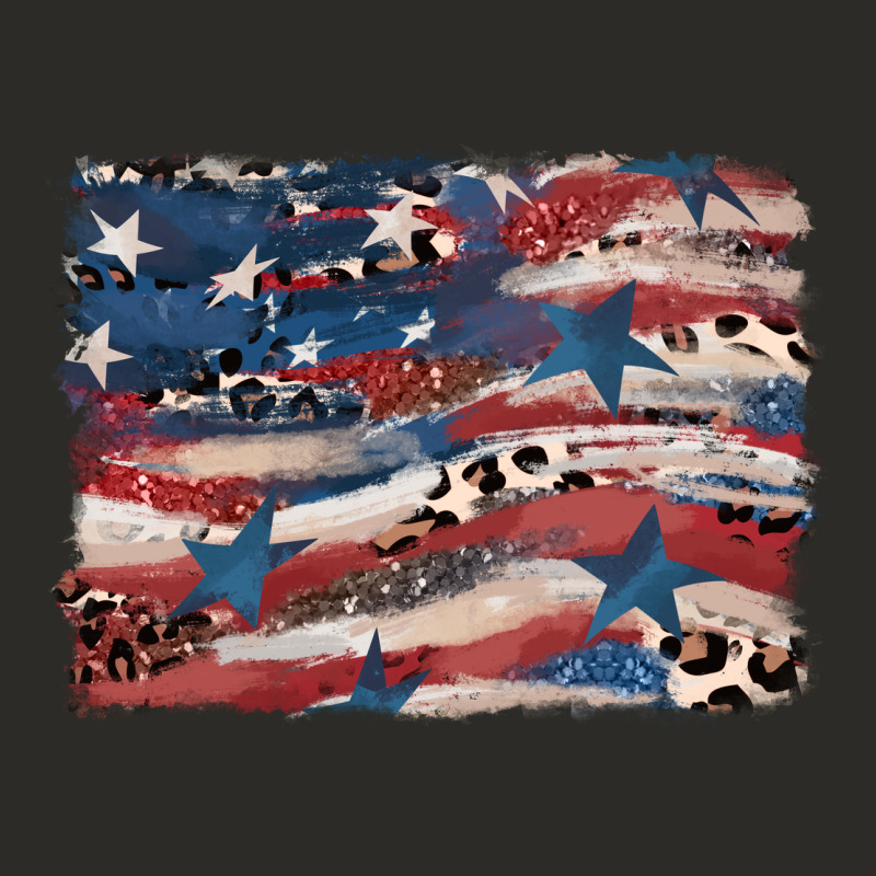 Leopard Glitter American Flag Heavy Core Tee by FaDigitalArtStudio | Teevron