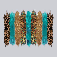 Glitter Turqoise Leopard Tooled Leather Background Urban Hoodie | Teevron