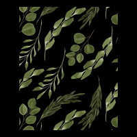Watercolor Eucalyptus Pattern Heavy Core Tee | Teevron