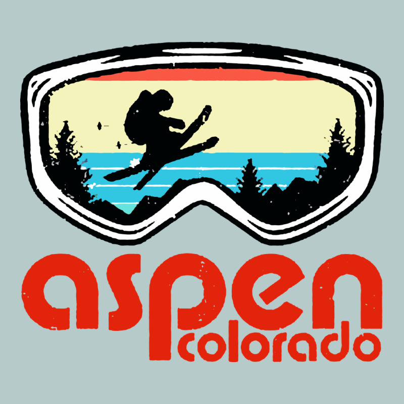 Aspen Colorado Ski Mountain Skiing Retro Vacation Heavy Core Tee by artisFamous | Teevron