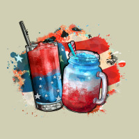 Red White And Blue Slushy Cocktail Heavy Core Tee | Teevron