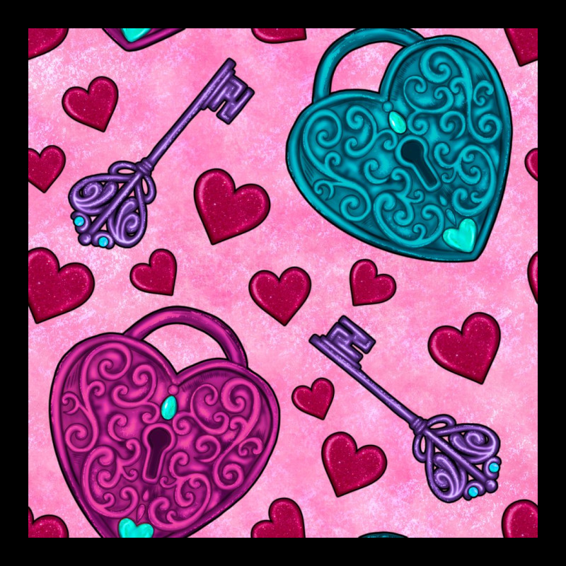 Valentines Day Lock And Key Seamless Pattern Premium Tee by BundleAndBundleShop | Teevron