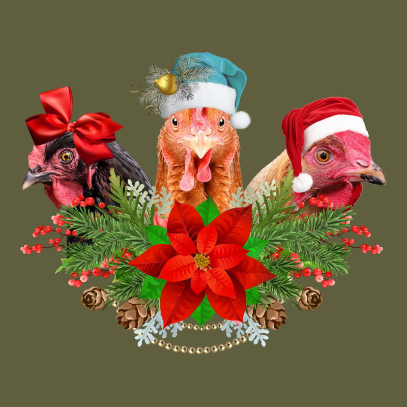 Chickens Christmas Vintage Tee by CowhideDigitalArt | Teevron