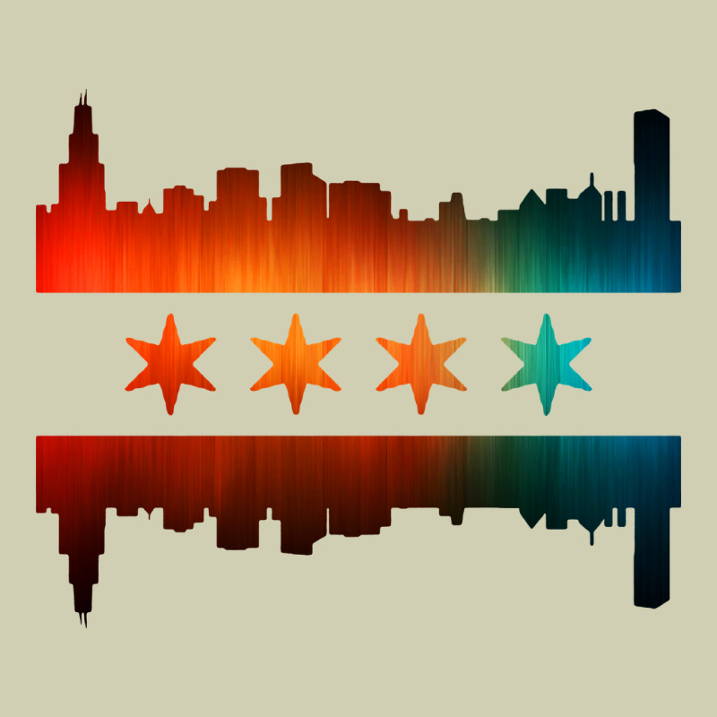 Chicago Flag Skyline Heavy Core Tee by artisFamous | Teevron
