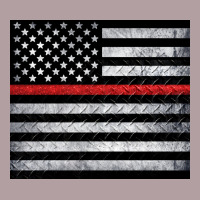 Thin Red Line American Flag Metal Floor Vintage Hoodie | Teevron