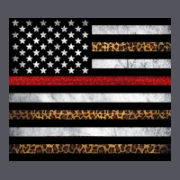 Thin Red Line American Flag Leopard Vintage Hoodie | Teevron