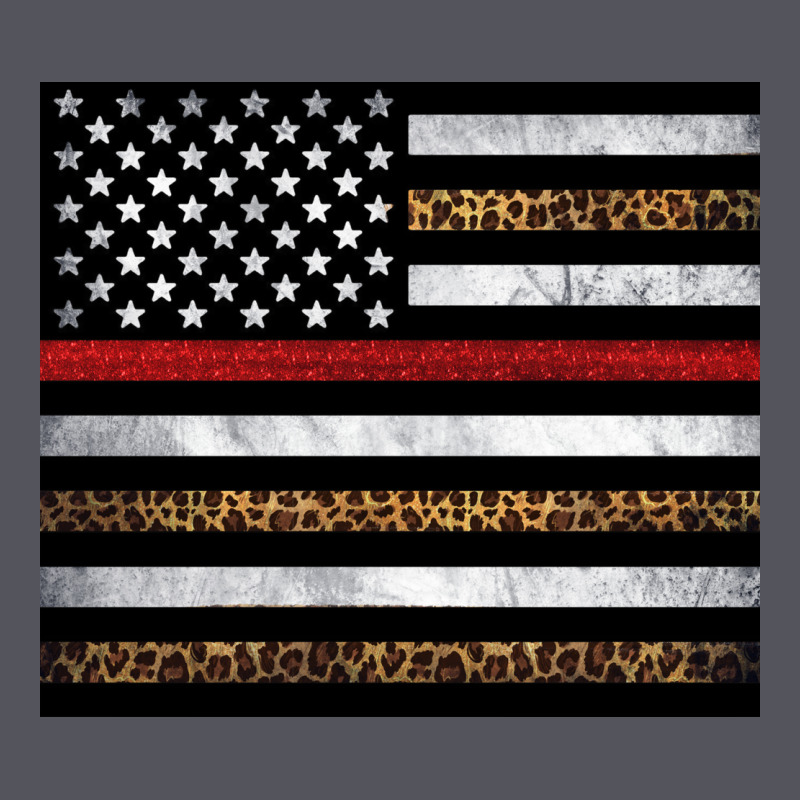 Thin Red Line American Flag Leopard Vintage Hoodie by Artiststas | Teevron