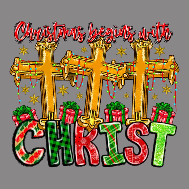 Christmas Begins With Christ Vintage Tee by CowhideDigitalArt | Teevron