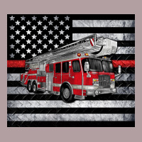 Thin Red Line American Flag Fire Truck Vintage Hoodie | Teevron