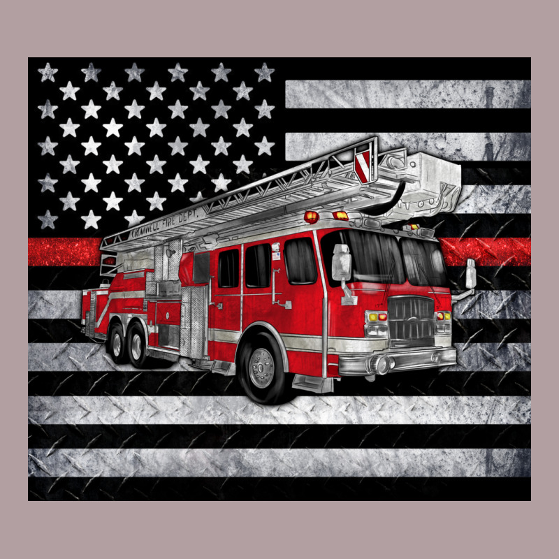 Thin Red Line American Flag Fire Truck Vintage Hoodie by Artiststas | Teevron