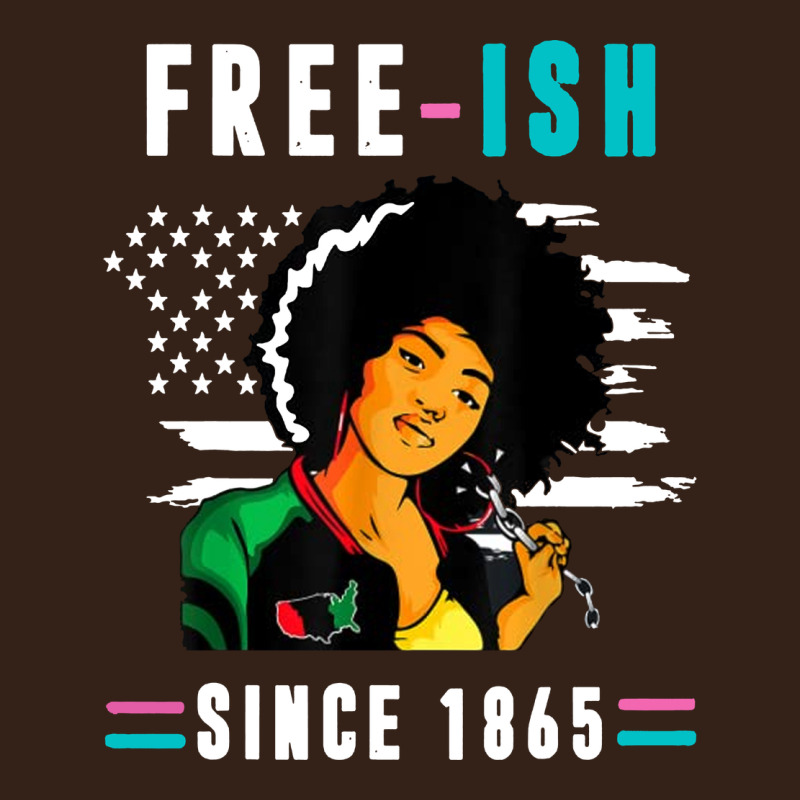 Juneteenth Free Ish Since 1865 Black Heavy Core Tee by artisFamous | Teevron
