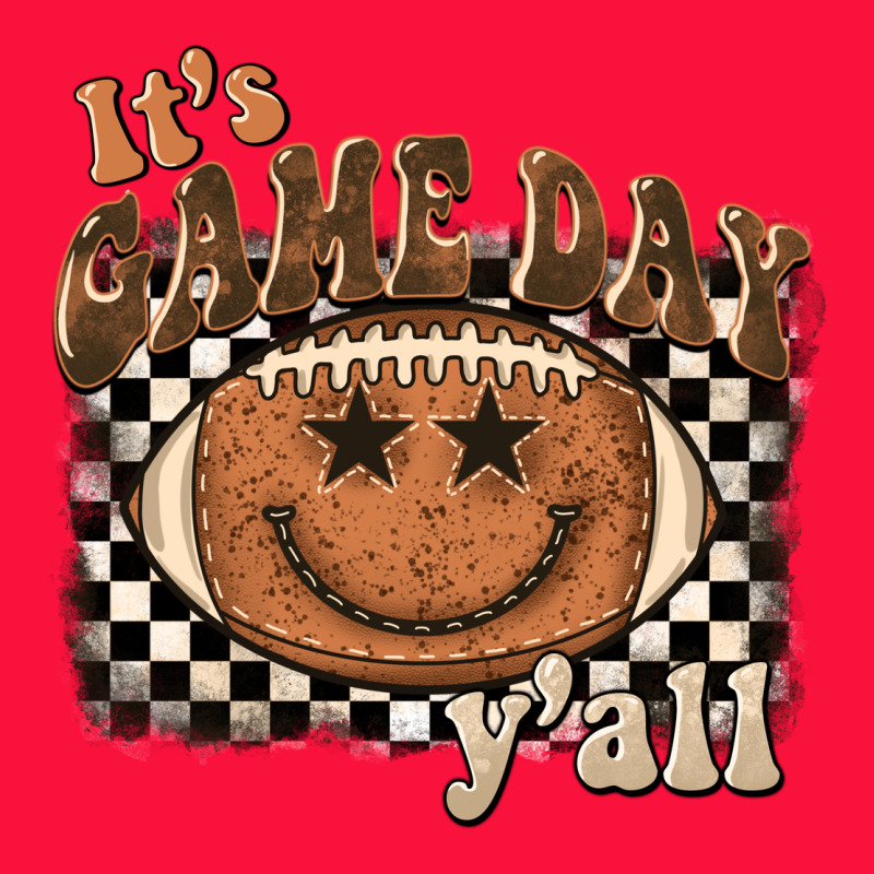 It's Game Day Y'all Football Smiley Face Classic Tee by BarkalooDesign | Teevron