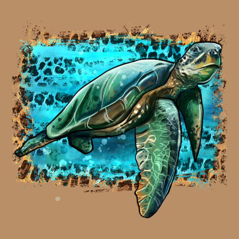 Sea Turtle With Background Vintage Hoodie by Artiststas | Teevron
